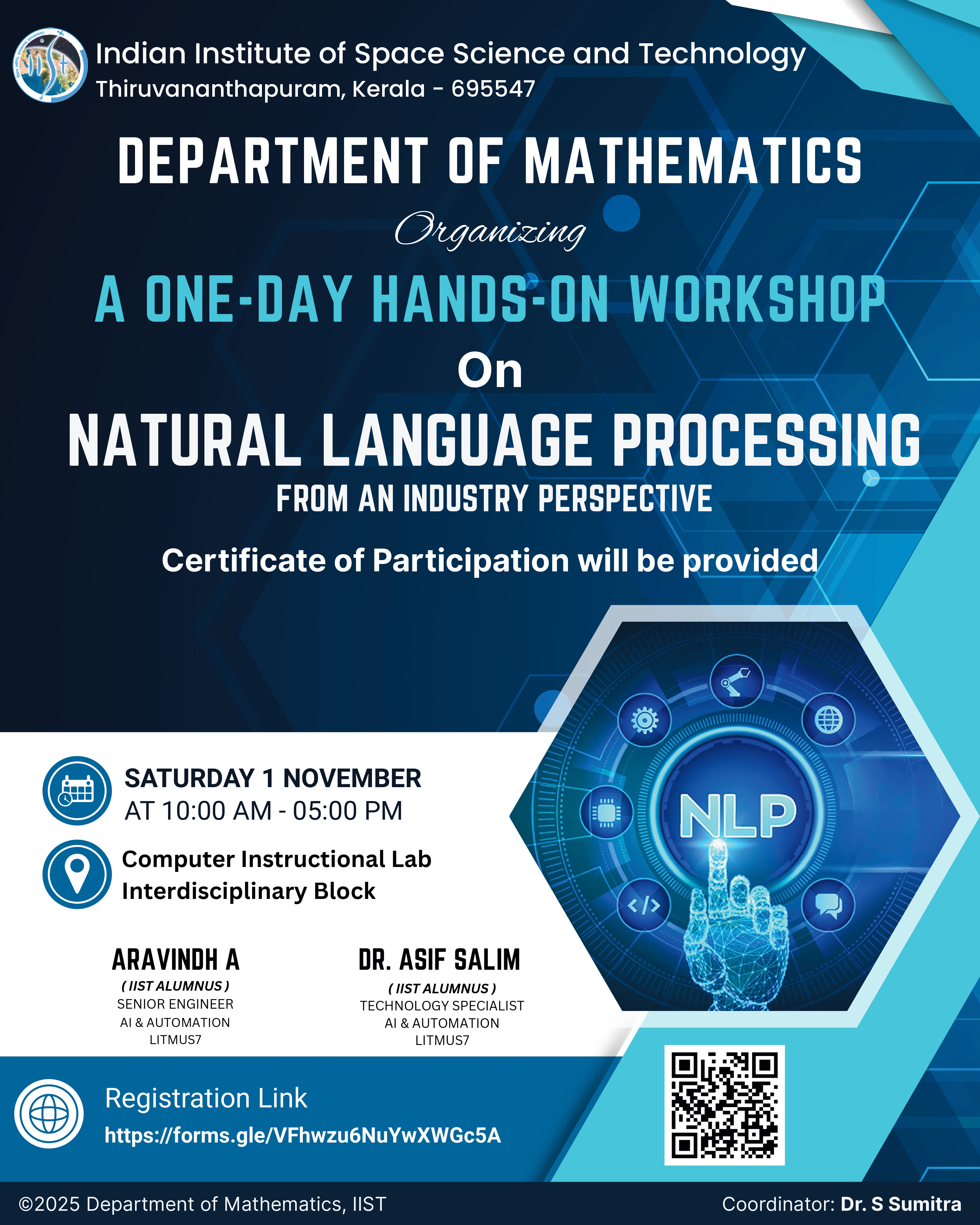 A One day National Workshop on Natural Language Processing