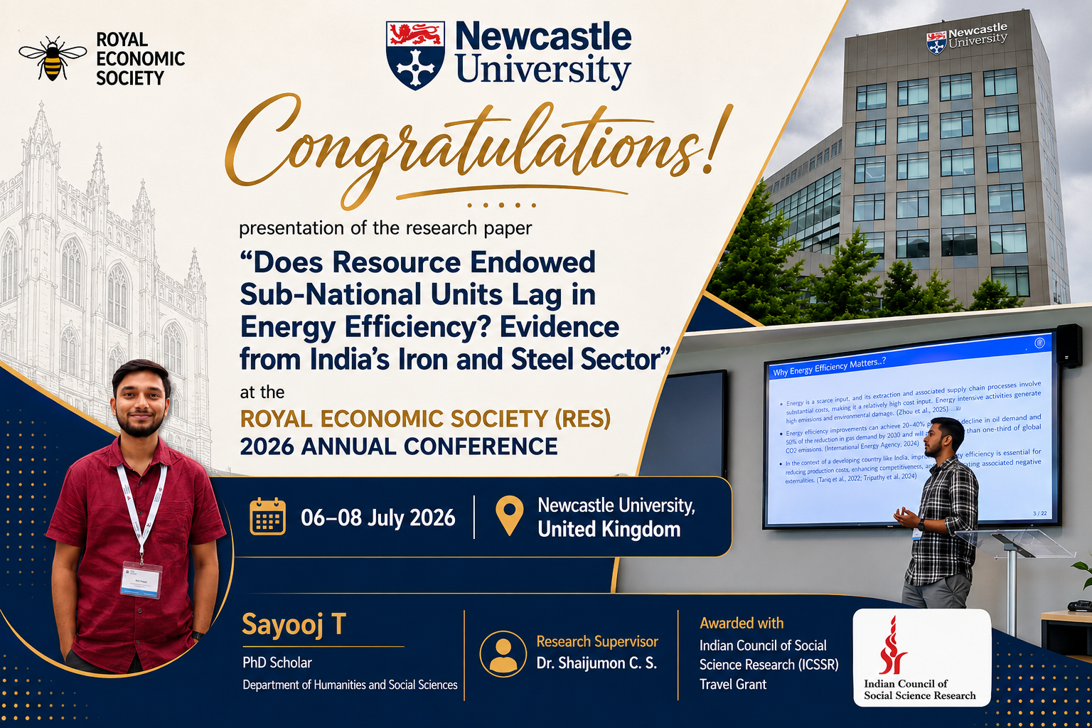 Royal Economic Society (RES) 2026 Annual Conference, University of Newcastle, UK.