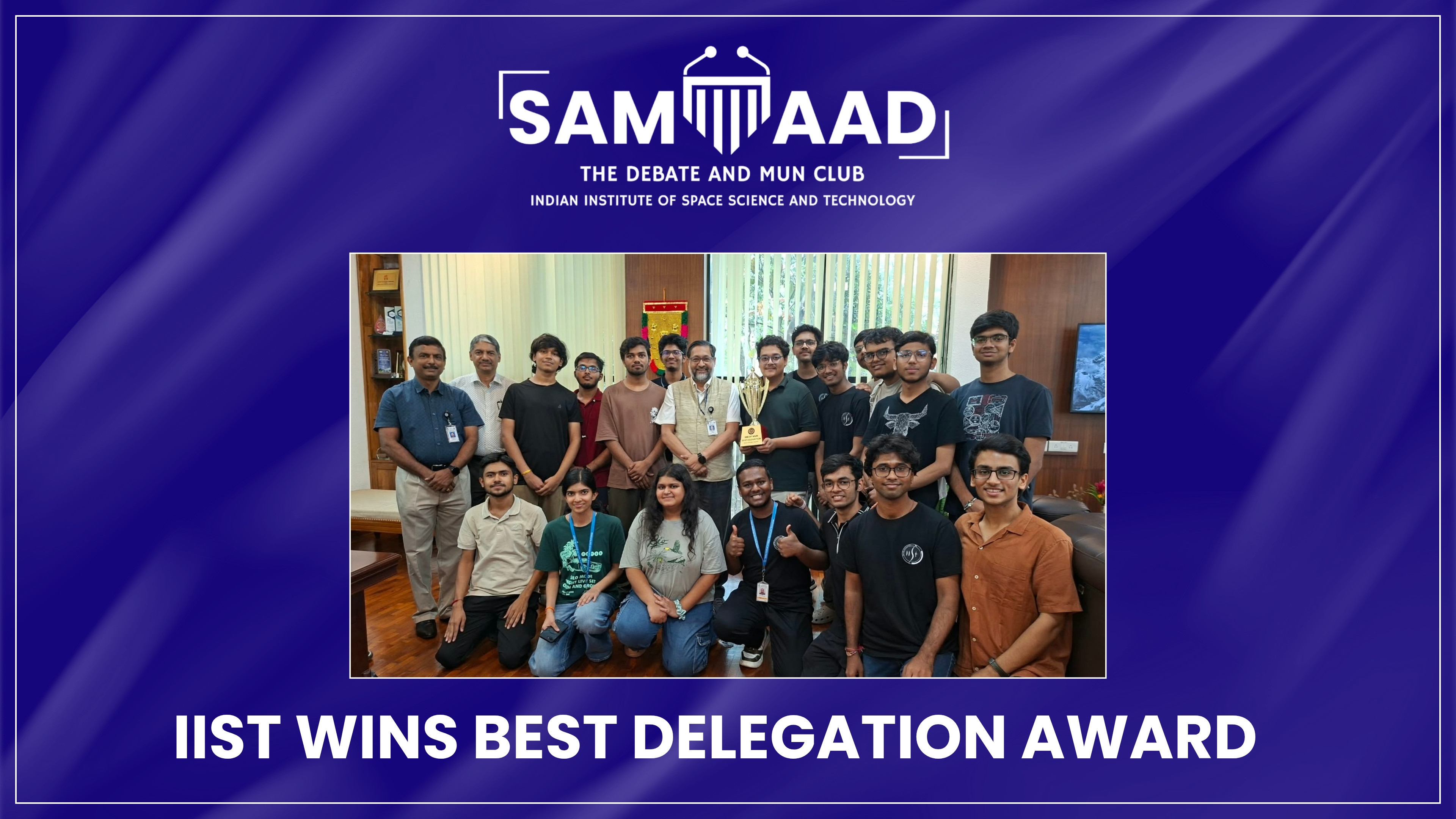 IIST wins Best Delegation award at MBCET MUN 2026