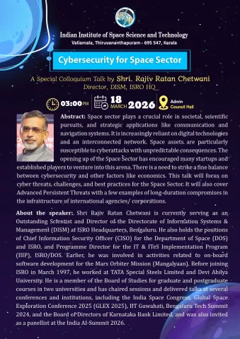 Cybersecurity for Space Sector Special Colloquium
