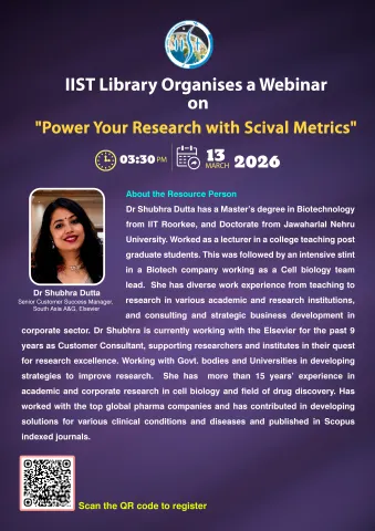 Webinar on ‘Power Your Research with SciVal Metrics’