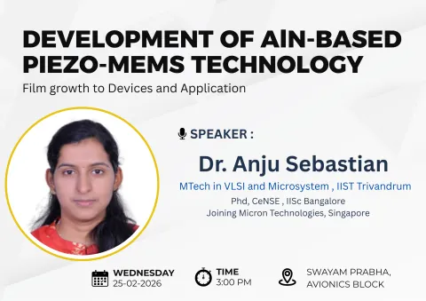 Seminar on the topic “Development of AlN based Piezo-MEMS Technology- Film growth to Devices and Applications”