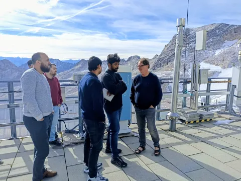 Sam P Raj and Aakash Kumar during the WMO-GAWTEC workshop at the Umweltforschungstation Schneefernerhaus, Germany