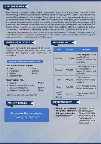 Legal Dimensions of Space Governance, Sustainability and International Co operation