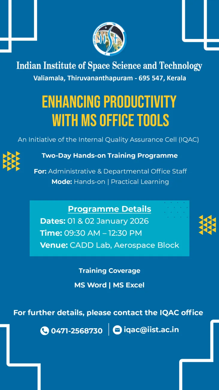 Enhancing productivity with MS Office Tools 01.1.26 to 02.1.26