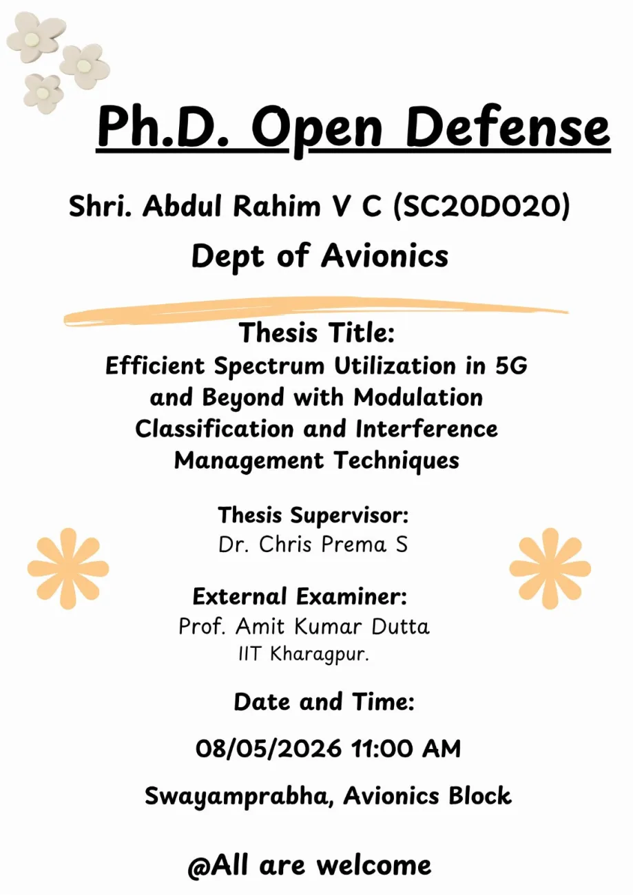 PhD Viva-Voce and Open Defence